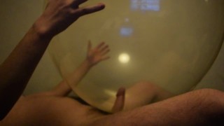 Balloon fuck and cum