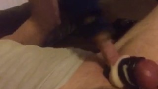 Playing with wand n prostate vib, while fuckng fleshlight