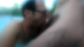 Daddy & Boy sex in hot tub, face fucking, bareback