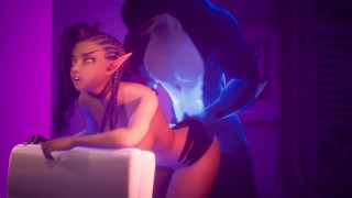 Elf fucked by a MEGALADON / The Megalodong Subverse