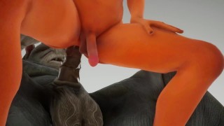 furry gay monster | sat tight ass on a huge hot dick | wild life