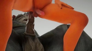 furry gay monster | sat tight ass on a huge hot dick | wild life