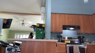 Ginger kitchen quickly solo jerk off 