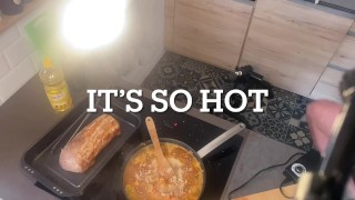 Surprized in my kitchen by my Fucking machine. Part 1