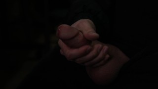 BIG COCK UNLOADS IN DARK ROOM CUMSHOT