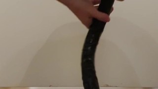 Training with 19 inch (48 cm) dildo