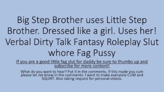 Step Brothers Play. Roleplay Turning Erotic Dirty Talk Femboi Pussy Slut