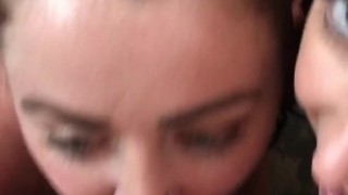 ANGELA WHITE - Busty Sophie Dee and Angela White Suck a Huge Dick