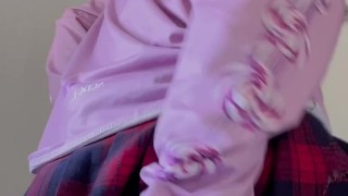 女装子のディルドオナニー