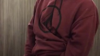 Public toilet jerk off