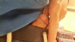 Would you like to suck my cock at the supermarket? risky masturbation