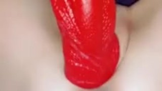 Hot milf taking Mr Hankeys Huge Kinky Cobra in her amazing fuck hole as she stretches her pussy out