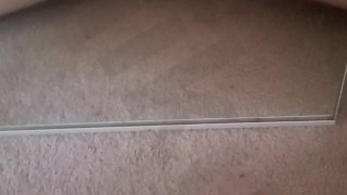 Hot Cute Twink Jerks off in front of Mirror, and cum's