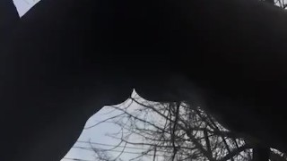 Public Bate, sexy bro outside cumshot
