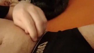Handjob In House while he's away