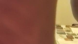 Dildo riding standing