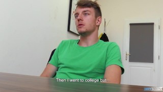 BigStr - Brunet Dude Needs Plenty Of Money To Help His Family & Agrees To Have His Ass Fucked For It