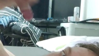 Giving myself a nice light blowjob before i go to bed