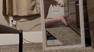 Fucking a huge dildo