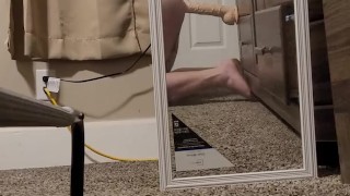 Fucking a huge dildo