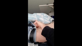 Super horny way to turn myself on to delicious ejaculation. But quietly one caught me.