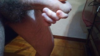 Slow Solo Teasing Handjob And Intense Orgasm