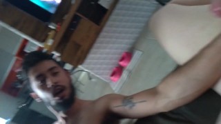 SKINNY BOY SWALLOWING ALL MY COCK