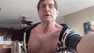 I show my hole, jerk off , play with my nipples, cum in my foreskin and then eat it