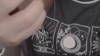 Watch me fuck my throat With this big black dildo dildo 