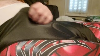 Ejaculation dans mon cycliste Spiderman