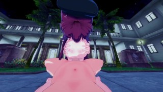 (POV) Lilith from Trinity Seven does you a BLOWJOB and TITJOB