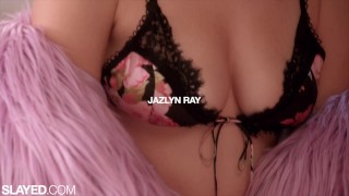SLAYED Jazlyn Rae fucks little Lily Bell with a strap-on