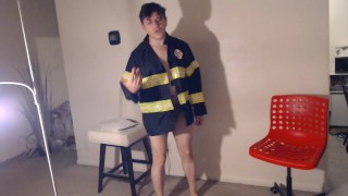 Hot Naked Firefighter Cumming Just 4 U All!