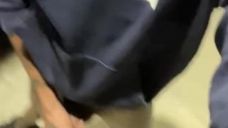 Skinny Black Boy Beating His Dick Outside