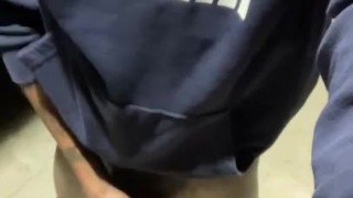 Skinny Black Boy Beating His Dick Outside