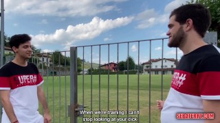 My soccer partner begged me to break her ass