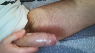 Intense Masturbation On Bed With Condom
