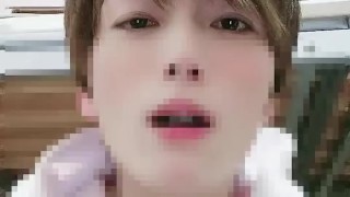 イケメン裸パーカーのエアディープキス！よだれ垂らして痙攣絶頂！023