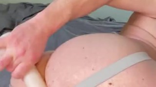 Huge dildo in my wet pussy 