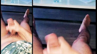 brownie surprised cream while working out