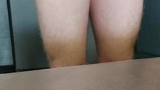 Got horny walking naked in the kitchen put some ice on my balls