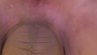 Destroying my ass with 2 massive dildos