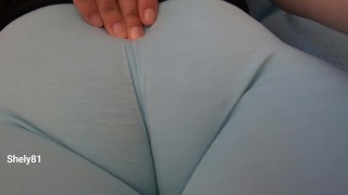 trying my new toy through yoga pants - Shely81
