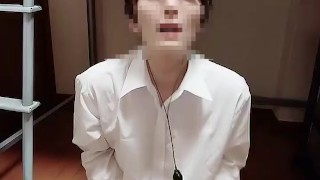 イケメン日本人のローションオナニー！ぬるぬるちんぽから大量射精！024