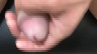 包茎チンポをシコシコする phimotic penis masturbation