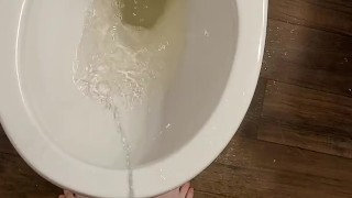 Tried to make it to the toilet, made a mess in the bathroom 