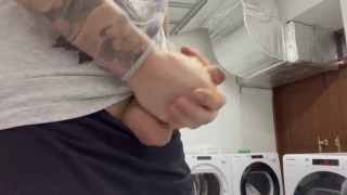 - A laundromat near his home:)