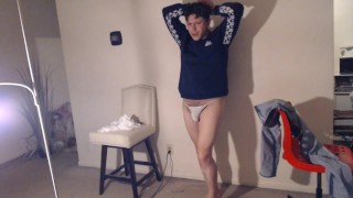 A Casual Jock Blue Sweater & Boner Jerk Kind of Day!