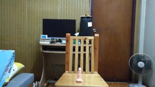Play time with dildo.