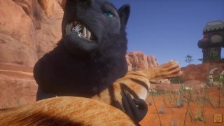 Wild Life Tiger Furry Girl With Wolf (Furry Girl POV)